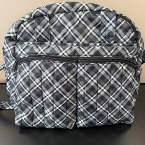 LUG Boxer 2 Convertible Overnight Bag w/Hidden Backpack Straps Gray Plaid